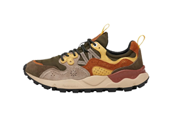 YAMANO 3 MAN Sneakers in suede e tessuto tecnico - Grigio-Giallo